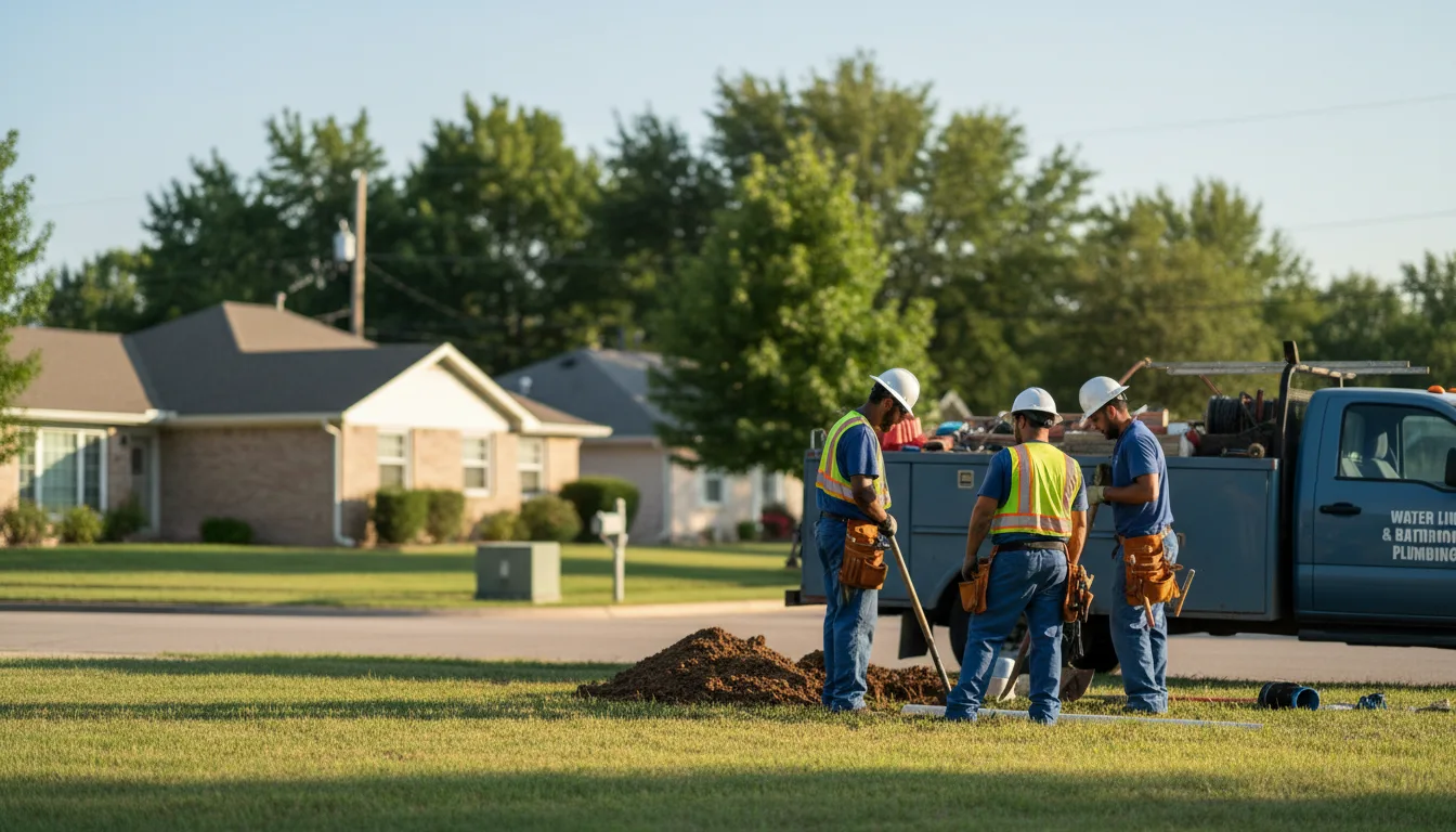 Residential water line and bathroom plumbing service in Tempe, AZ
